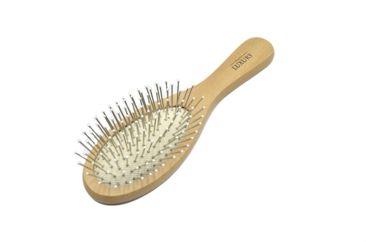 Щетка массажная для волос деревянная Beauty Luxury HB-03-05