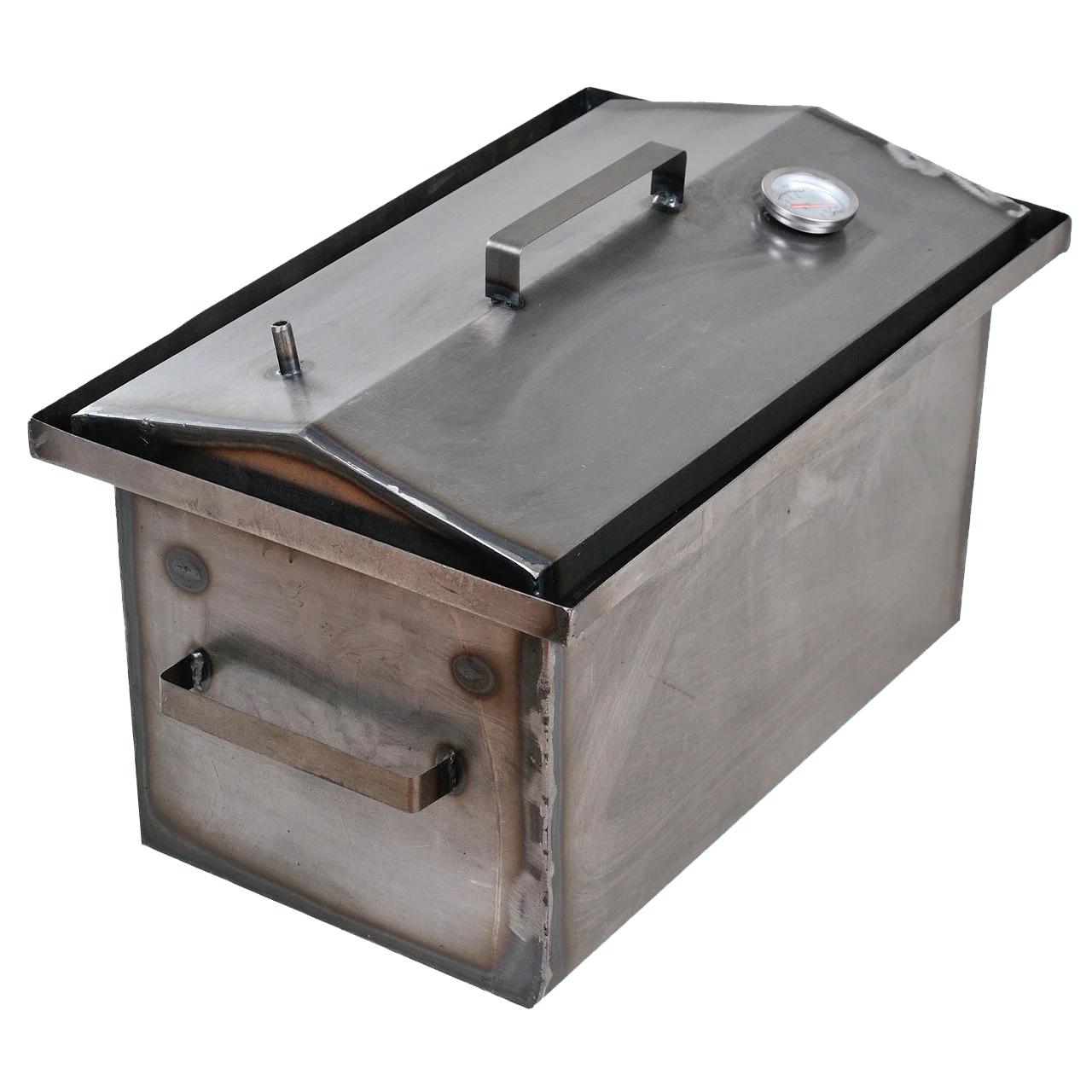 Коптильня горячего копчения 1 мм 450х260х210 мм с термометром