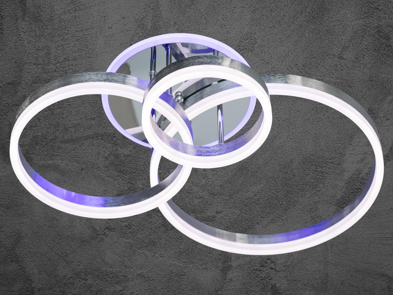 Люстра LED с пультом 8174-3NEWHR-LS 90W на 13 м2 Хром матовый (2412695729) Люстра LED с пультом 8174-3NEWHR-LS 90W на 13 м2 Хром матовый (2412695729)