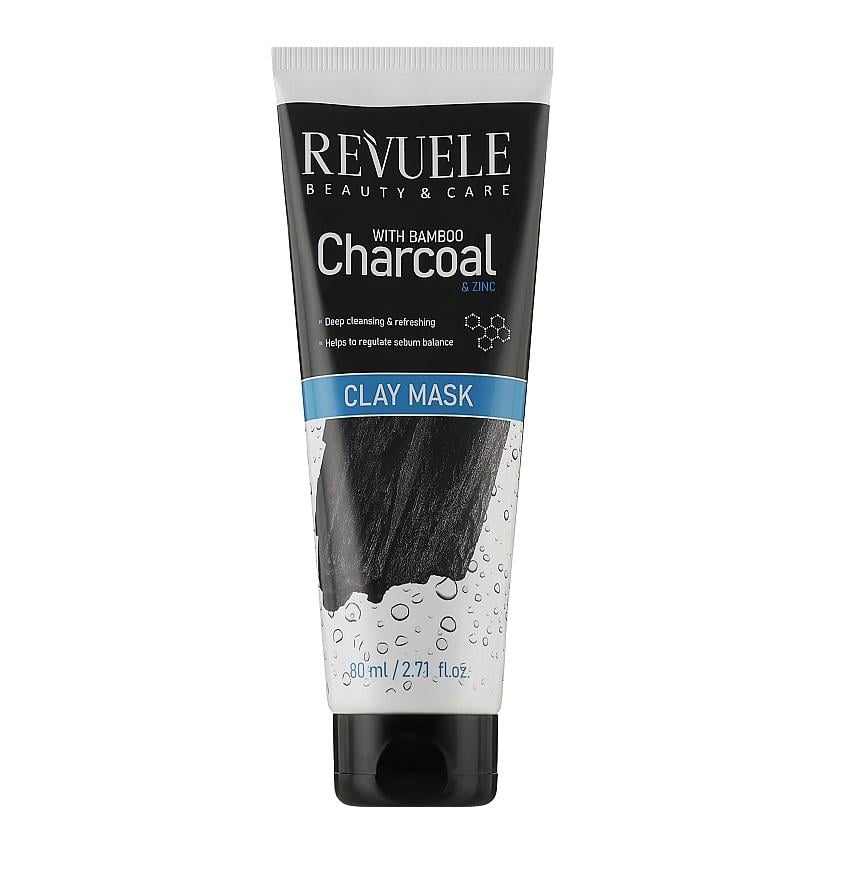 Маска для лица Revuele с бамбуковым углем 80 мл (5060565104075)