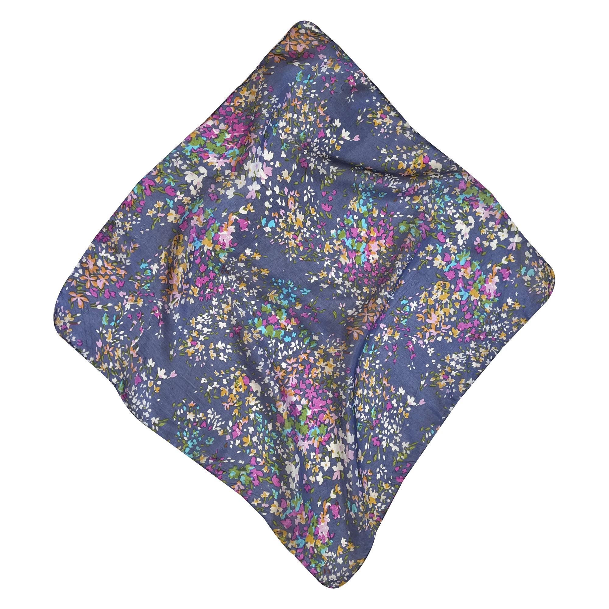 Платок шелковый Silk Route 50х50 см Голубой (1391)