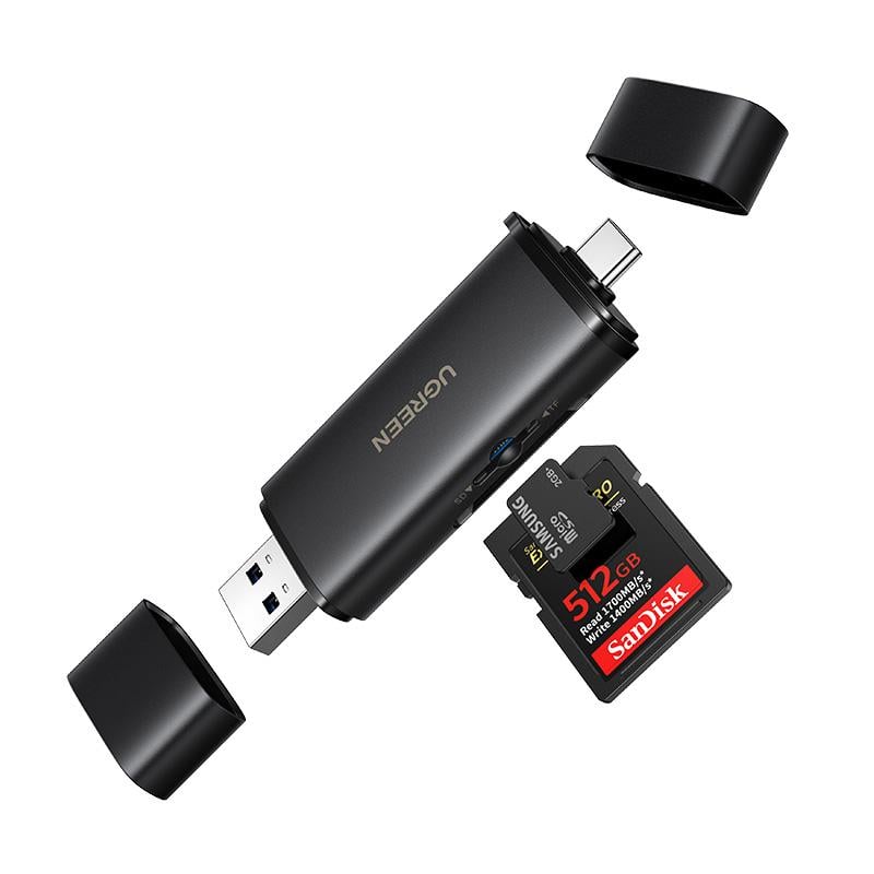 Кардидер Ugreen CM803 USB-C USB-A UHS-II Темно-серый (65024) Кардидер Ugreen CM803 USB-C USB-A UHS-II Темно-серый (65024)