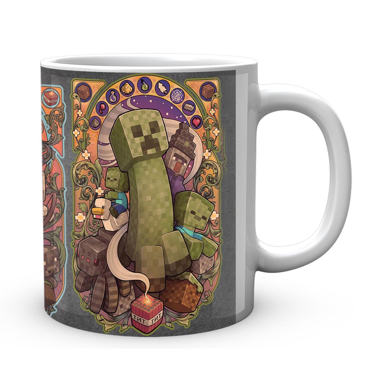 Чашка GeekLand Minecraft Стив и криперы - фото 1 Чашка GeekLand Minecraft Стив и криперы - фото 1