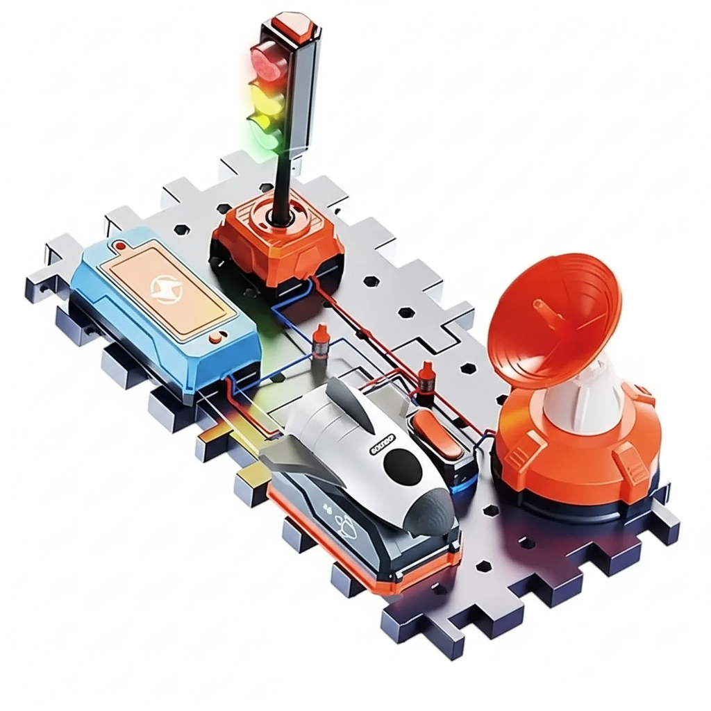 Конструктор детский электронный SD 602 подсветка запускатель STEAM-набор (29207861)