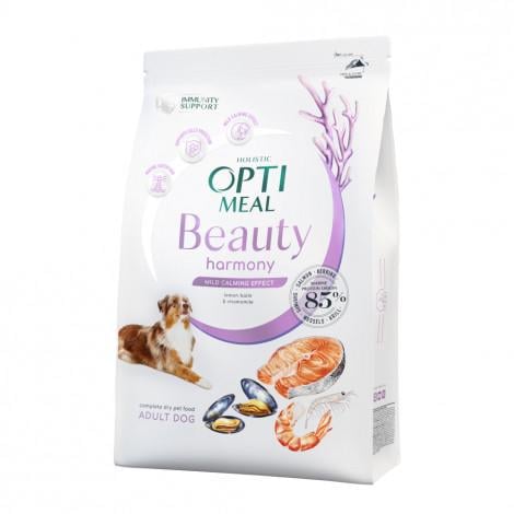 Сухий корм з морепродуктами Optimeal Beauty Harmony Mild Calming Effect для дорослих собак усіх порід 10 кг