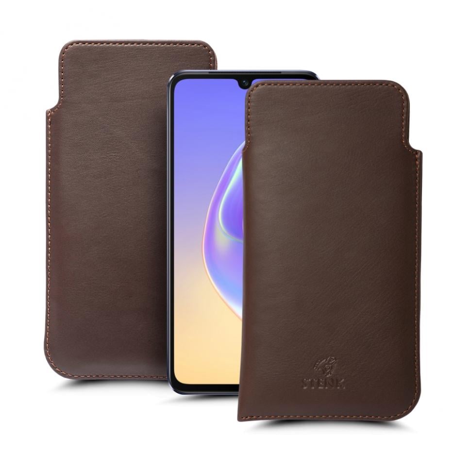 Футляр Stenk Elegance для Vivo V21 Коричневый (68990)