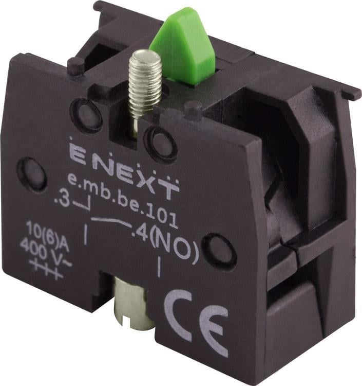 Контактний блок E.NEXT e.mb.be101 1NO 6A 240V AC/DC для кнопок, перемикачів MB (p0810142)