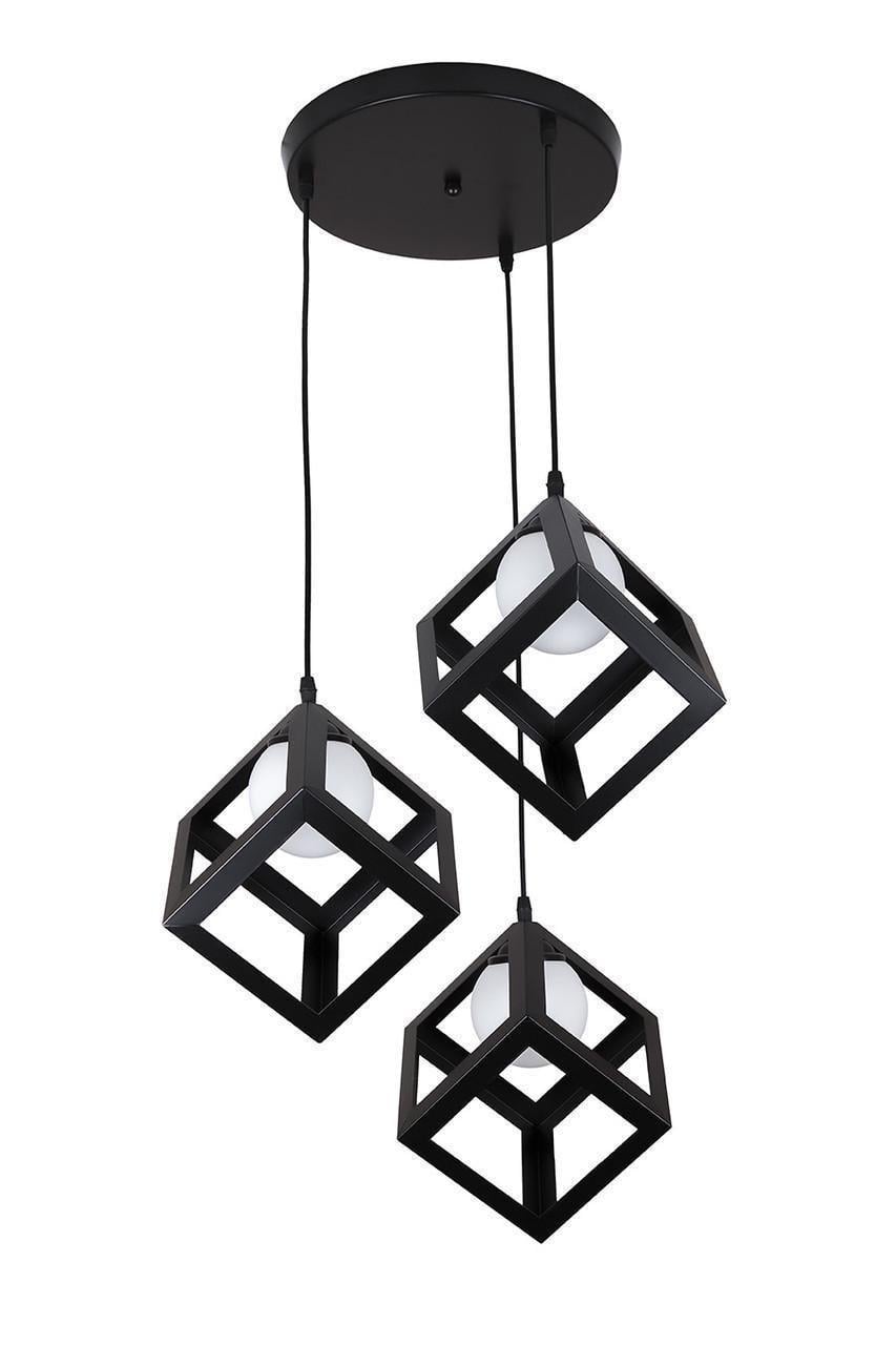 Светильник подвесной 756PR160glass-3 BK+WH 300 мм (2422752241)