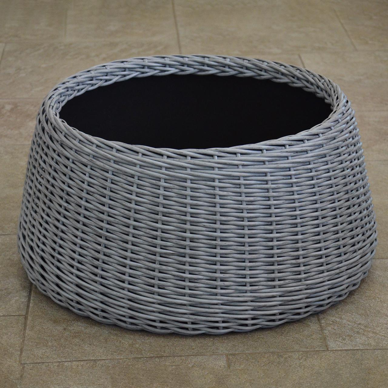 Подставка-юбка под елку плетеная из искусственного ротанга/ручной работы L Серый (23296111) - фото 7