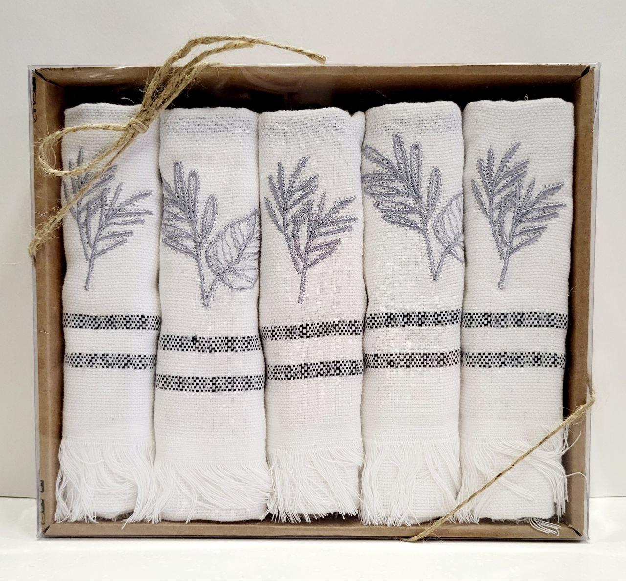 Рушники для кухні Niteks Листочки лляні 40х60 см 5 шт. (527) - фото 2 Рушники для кухні Niteks Листочки лляні 40х60 см 5 шт. (527) - фото 2