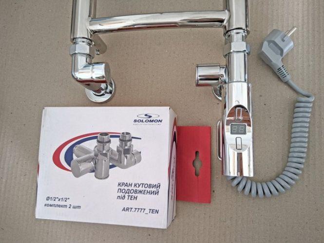 Набір кутових кранів Solomon TEN 7777 1/2" з американкою Chrome - фото 5 Набір кутових кранів Solomon TEN 7777 1/2" з американкою Chrome - фото 5