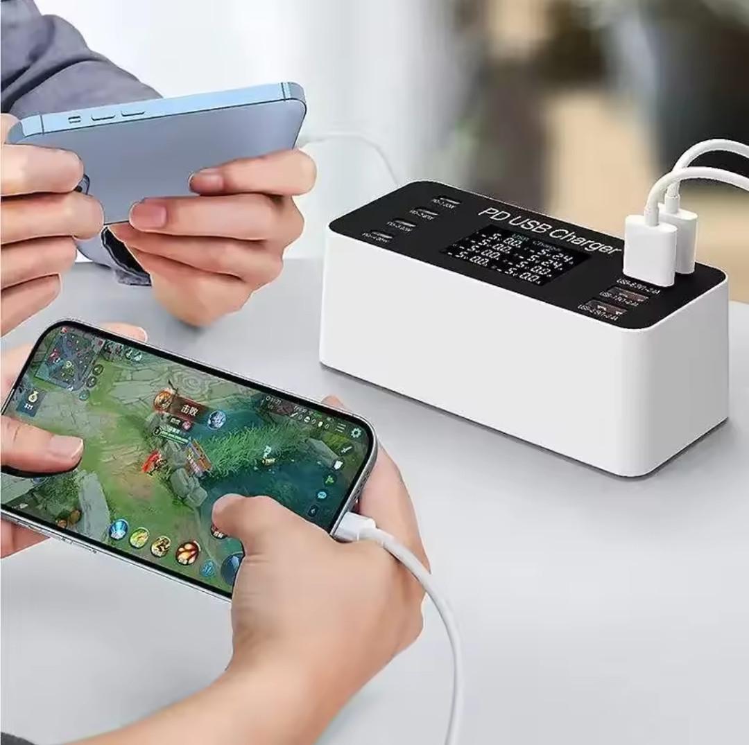 Зарядний пристрій мережевий Asometech 65W PD3.0 QC3.0 8 USB (25397332) - фото 6 Зарядний пристрій мережевий Asometech 65W PD3.0 QC3.0 8 USB (25397332) - фото 6