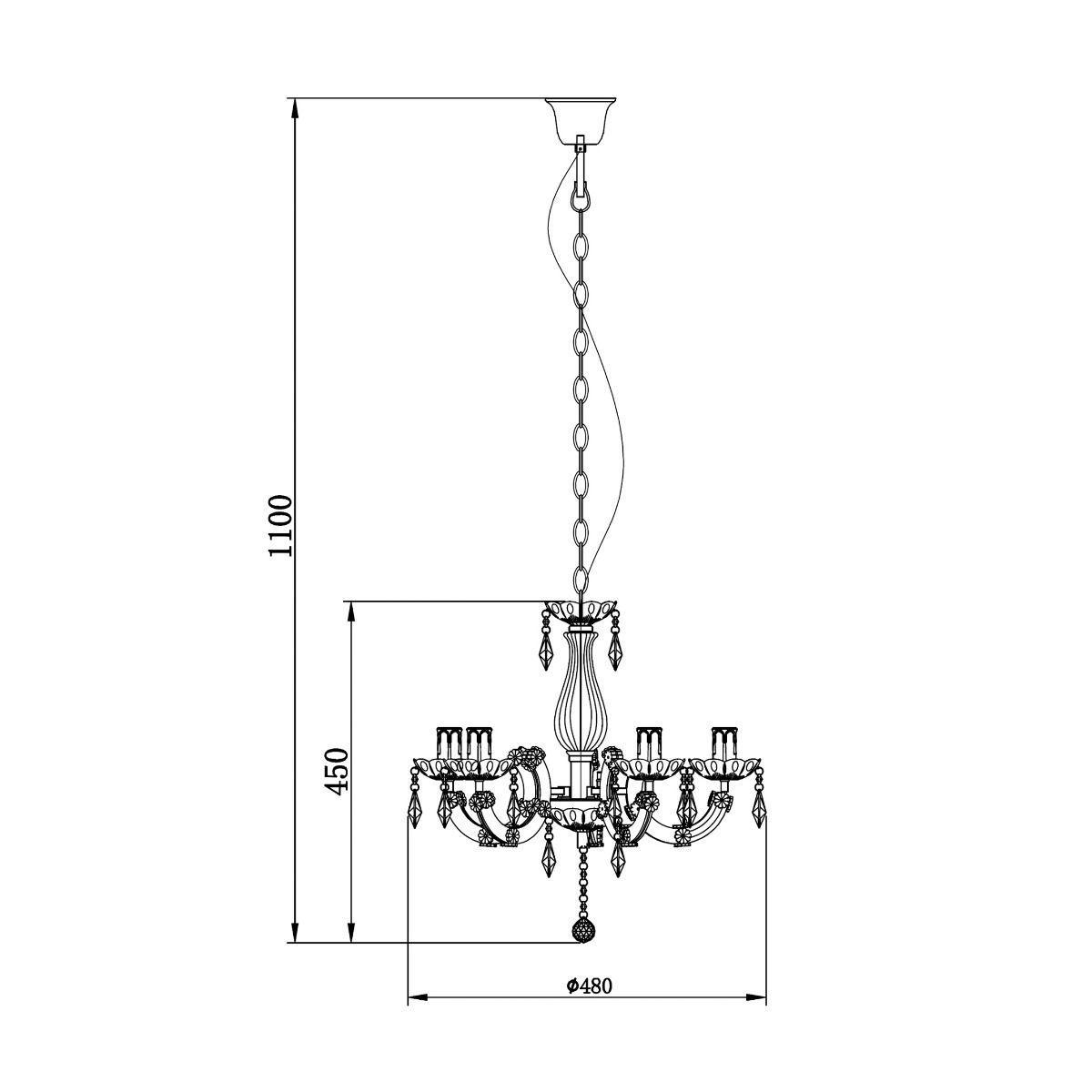 Люстра Zuma Line RLD94016-5A MAGNOLIA - фото 2