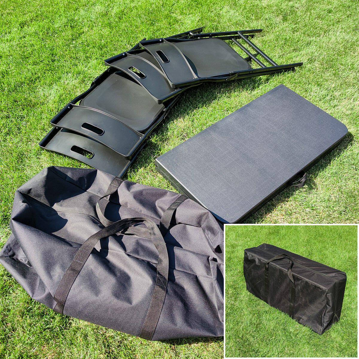 Стіл і 4 стільця складані Чорний (SW-00001541) - фото 10