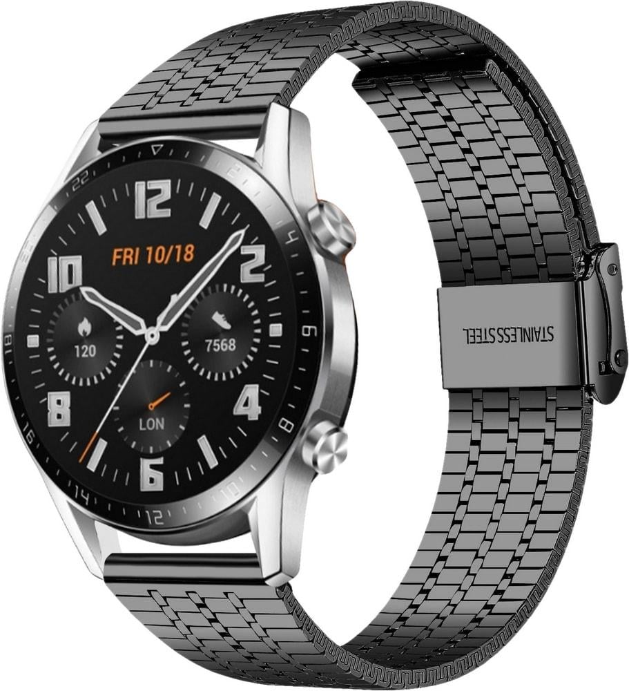 Браслет металлический Counic для Huawei Watch GT 2 46 мм Black (34113-2B)