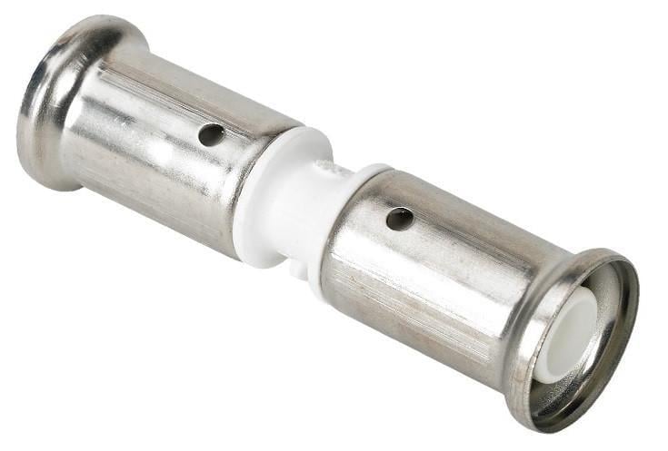 Прес-муфта проміжна HENCO пластмаса 32х32 Білий (15PKW-3232)