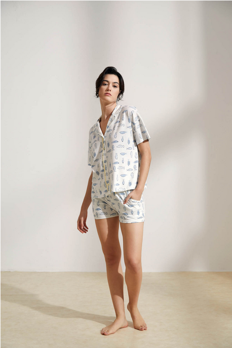 Піжама жіноча HAYS 36180 L Mavi Baskili (CN32472)