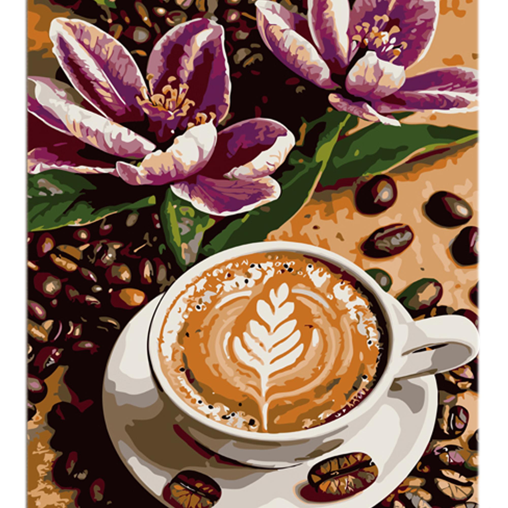 Картина по номерам Strateg Премиум Аромат и нежность с лаком и уровнем 30x40 см (Str-LY32)