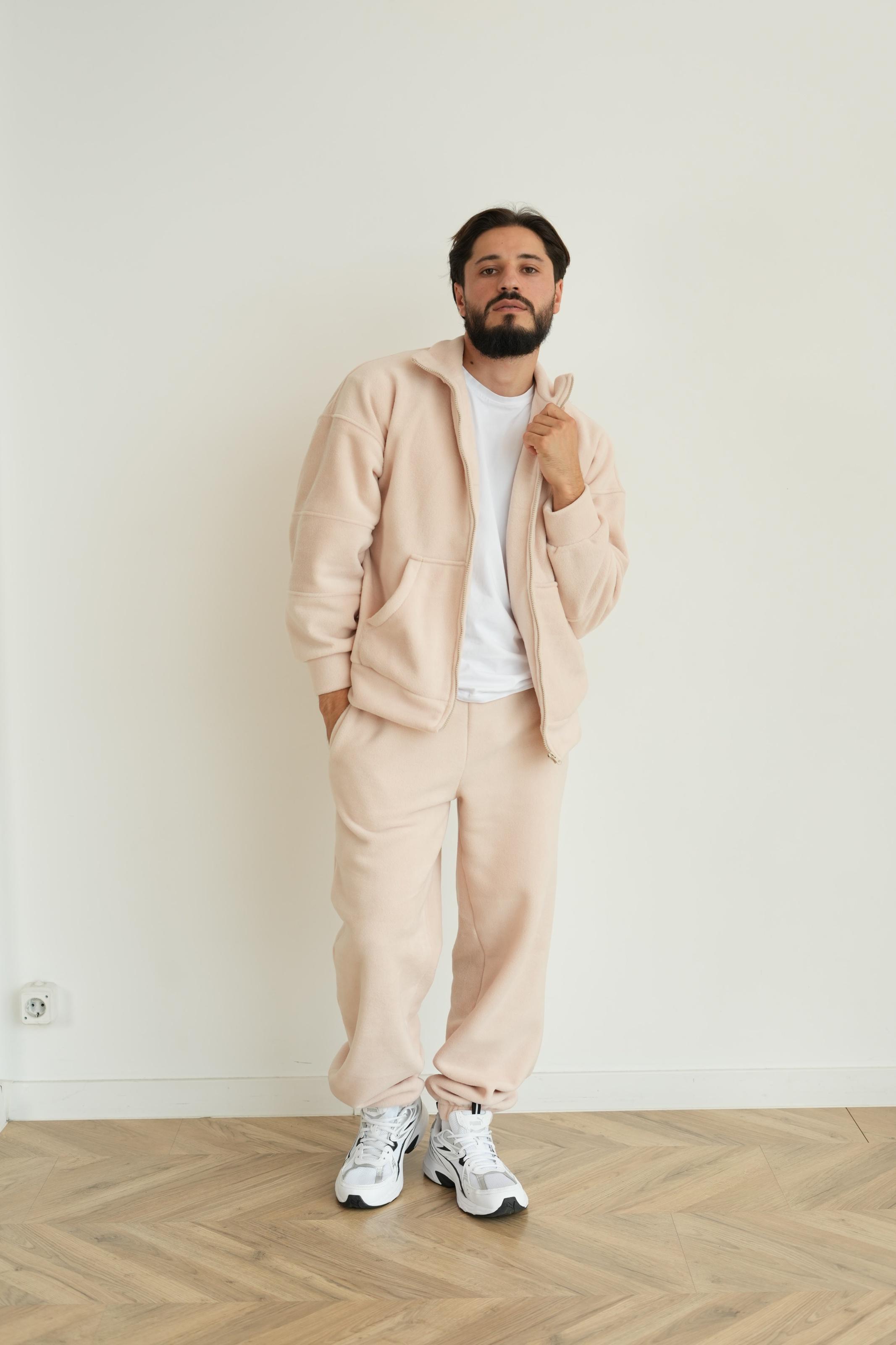 Костюм мужской флисовый CASUAL L/XL Бежевый (10302LXLm) - фото 8 Костюм мужской флисовый CASUAL L/XL Бежевый (10302LXLm) - фото 8