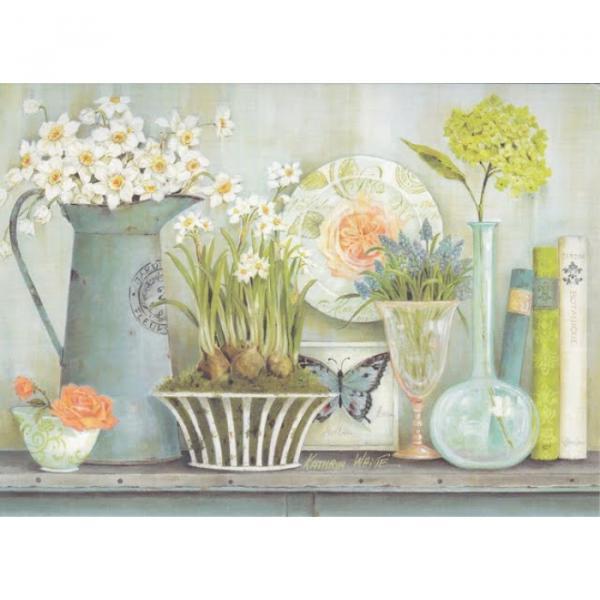 Картина по номерам Идейка Цветы Утро на даче 40х50 см в термопакете (КНО2932-mt)