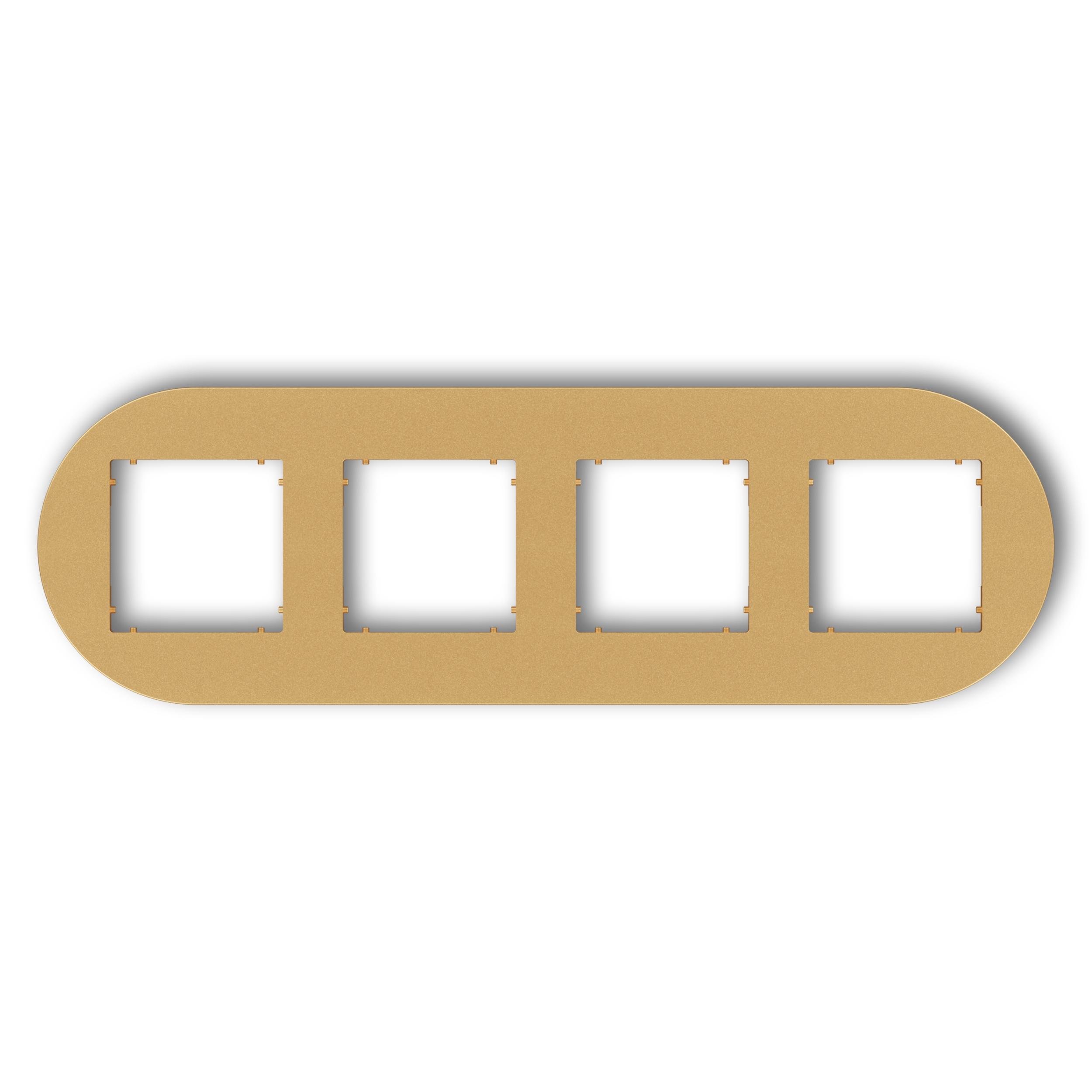 Рамка четверна універсальна кругла Karlik Mini Золотистий (29MRTO-4)