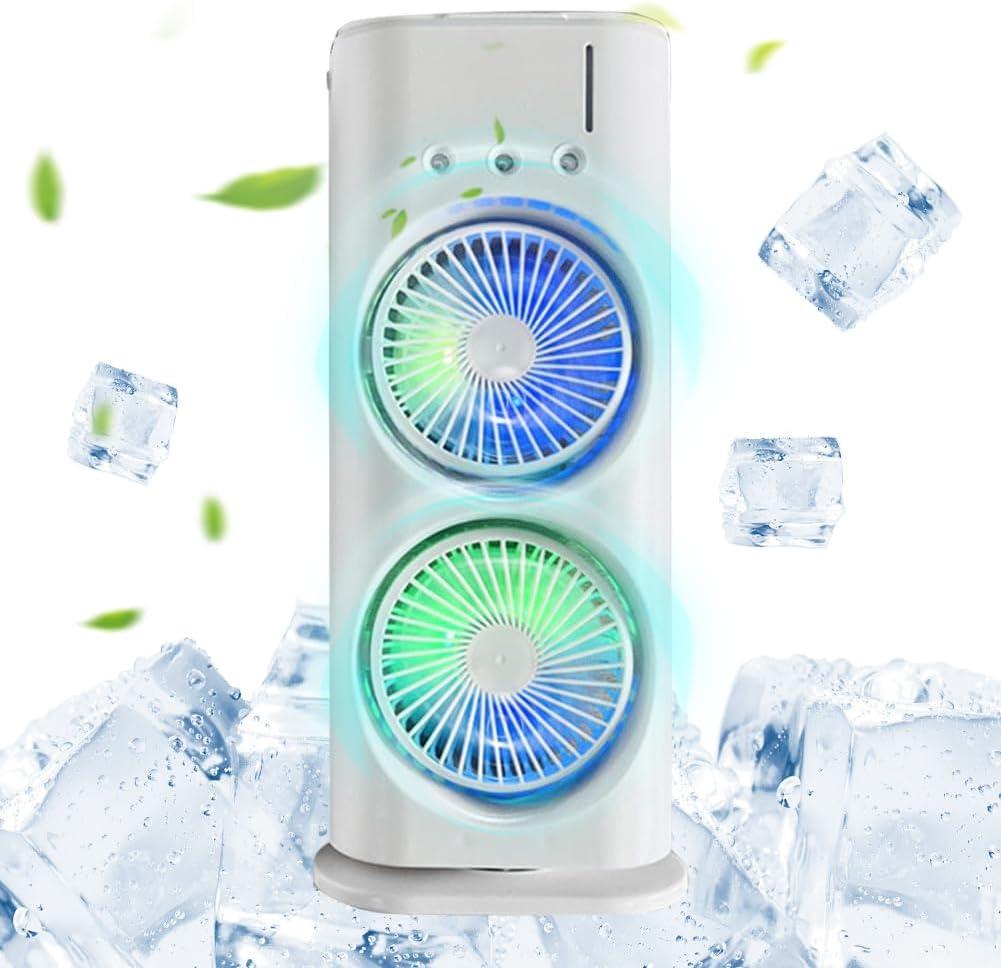 Вентилятор подвійний з охолодженням Double-ended Spray Fan LED підсвічування 3 швидкості пульт (43b70b83) Вентилятор подвійний з охолодженням Double-ended Spray Fan LED підсвічування 3 швидкості пульт (43b70b83)