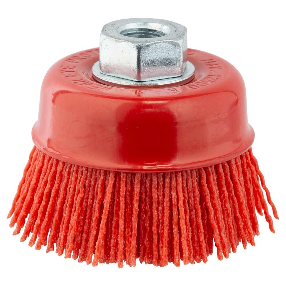 Щетка проволочная чашеобразная Sigma Ø75 мм М14x2 мм нейлоновая (9014471)