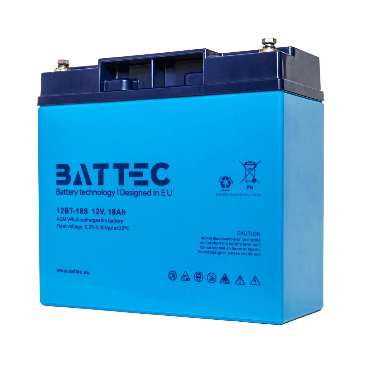 Акумуляторна батарея BATTEC 12В 18Аг (BT18)