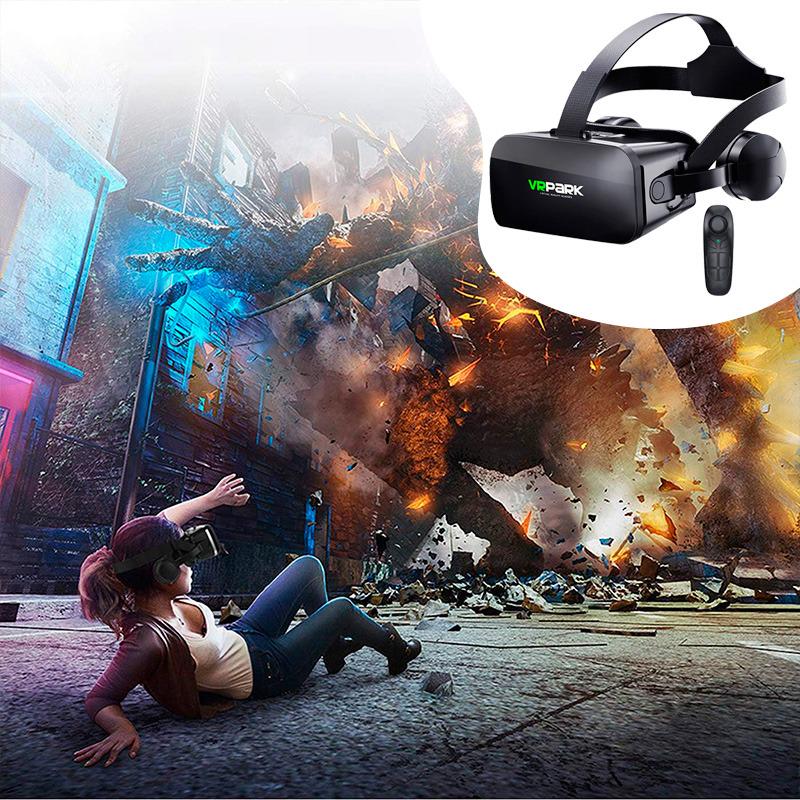 Очки виртуальной реальности VR BOX PARK J20 с наушниками и пультом - фото 8