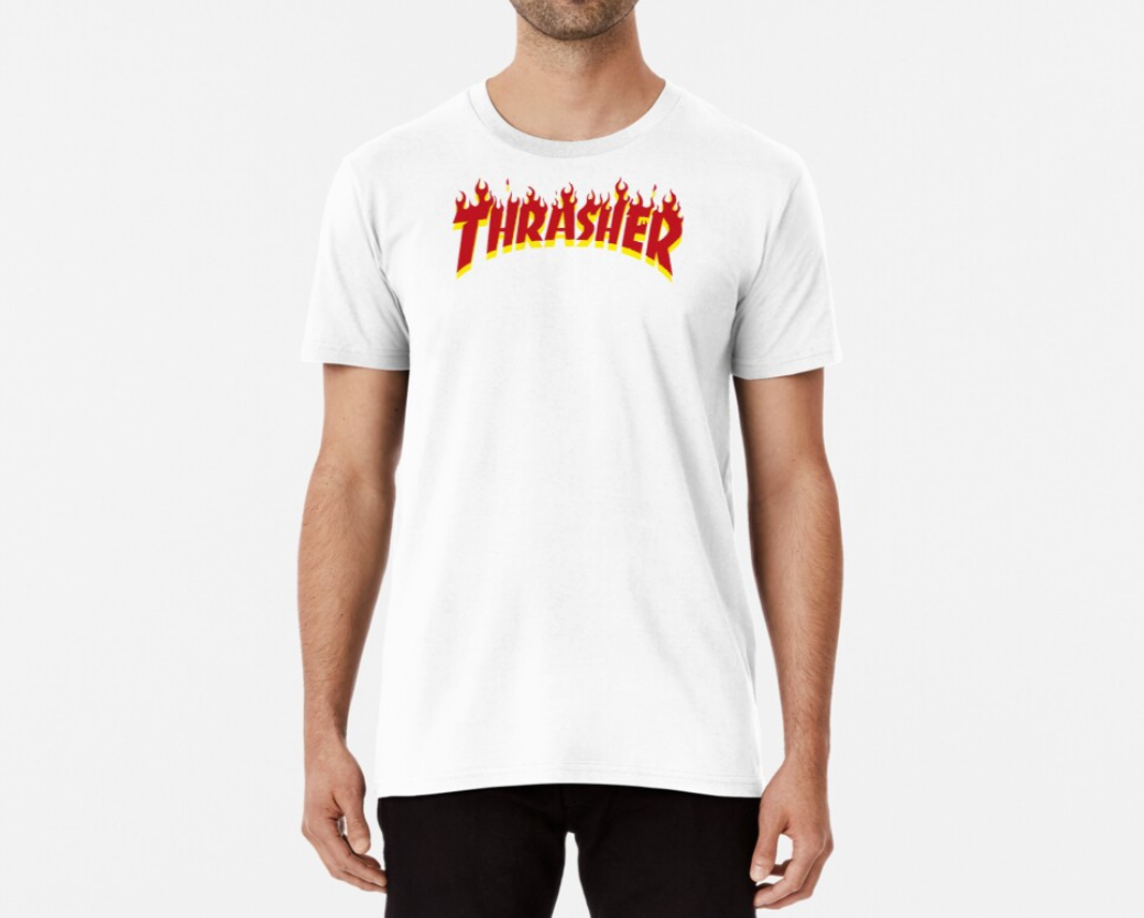 Футболка мужская Stedman с принтом Thrasher XXL Белый (ПН9-11)