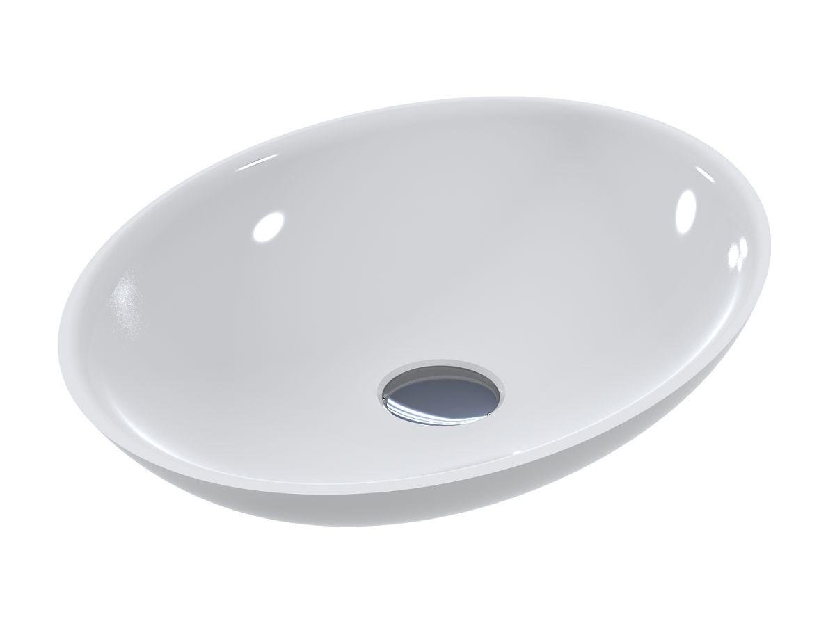 Умивальник Miraggio KRISTINA з литого мармуру глянсовий Білий (84102) Умивальник Miraggio KRISTINA з литого мармуру глянсовий Білий (84102)