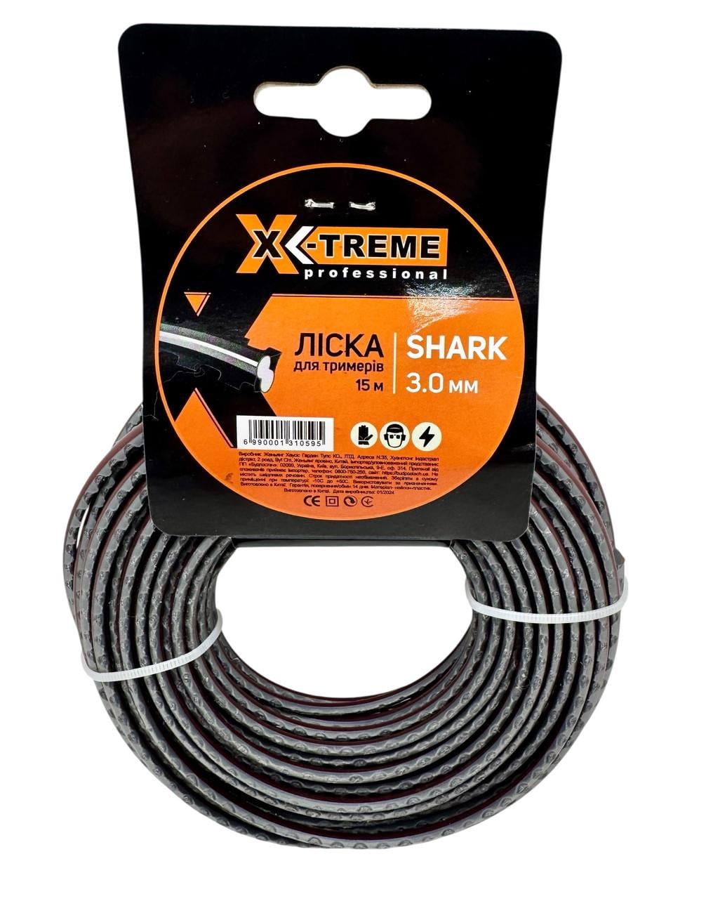 Волосінь для мотокоси X-Treme SHARK 3,0 мм × 15 м зубчаста (2932966078) Волосінь для мотокоси X-Treme SHARK 3,0 мм × 15 м зубчаста (2932966078)