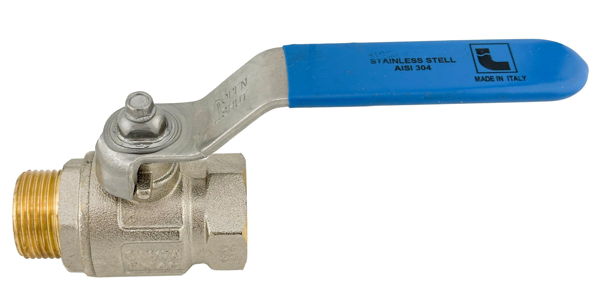 Кран шаровой Ideal Itap-291 полнопроходной нержавеющая ручка 1/2" ЗВ (2910012XB)