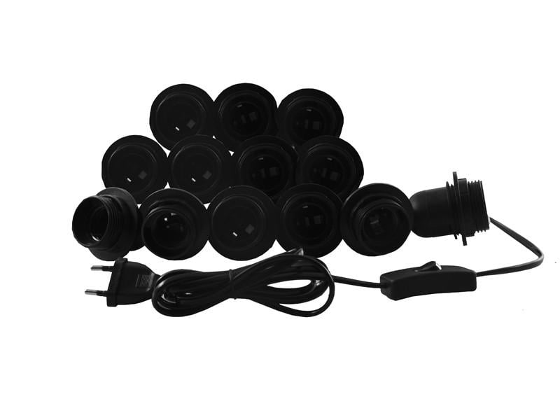 Подсветка гримерного зеркала LEDUA светодиодная врезная с ручным выключателем 13 шт. E27 Черный