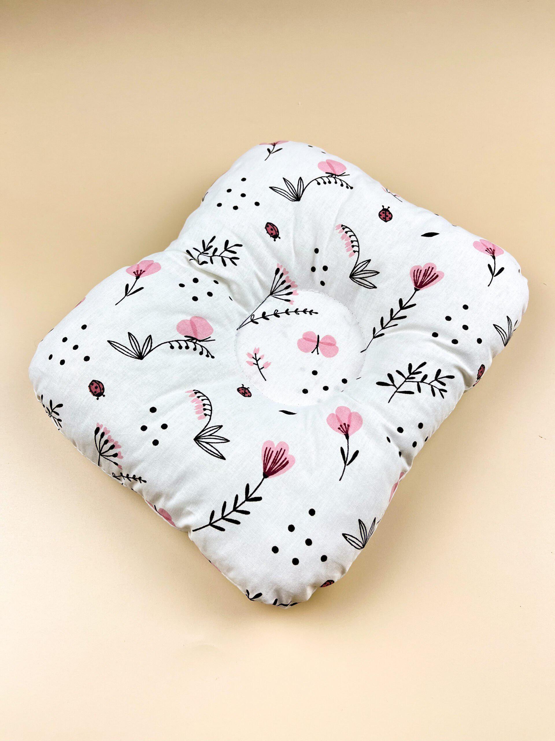 Подушка ортопедическая для новорожденных №5 Цветочки с бабочками Розовый (142712) Подушка ортопедическая для новорожденных №5 Цветочки с бабочками Розовый (142712)