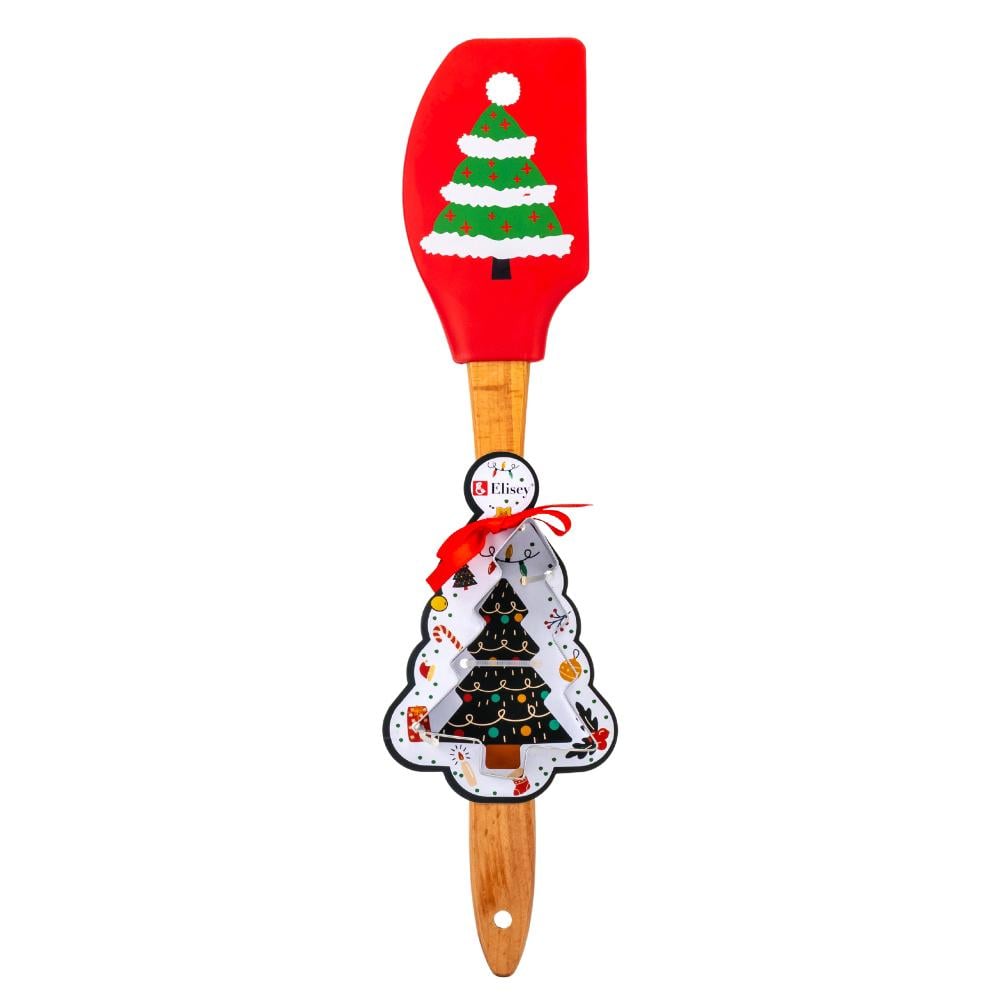 Лопатка кухонна з формочкою для різдвяного печива Ялинка (4005-004)
