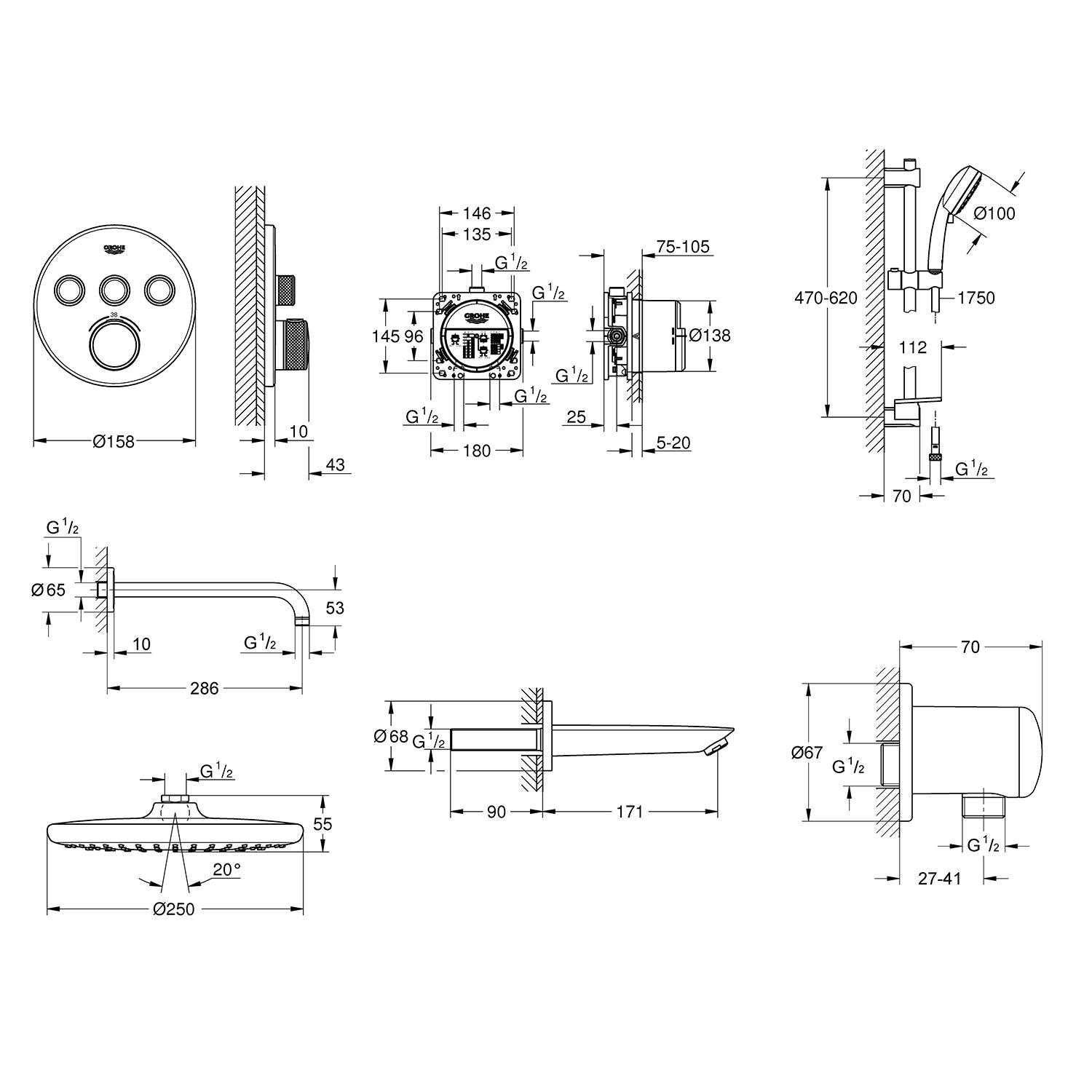 Душовий гарнітур Grohe QuickFix SmartControl (UA202801R3) - фото 3