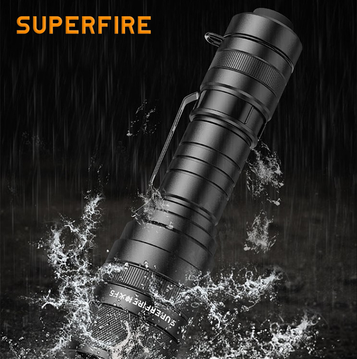 Ліхтар ручний акумуляторний з зумом SuperFire 1100 Lm IP43 ( F5) - фото 2