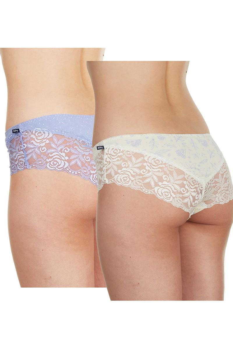 Трусики-шортики Key р. 2/S 2 шт. Бузковий/Жовтий (76479)