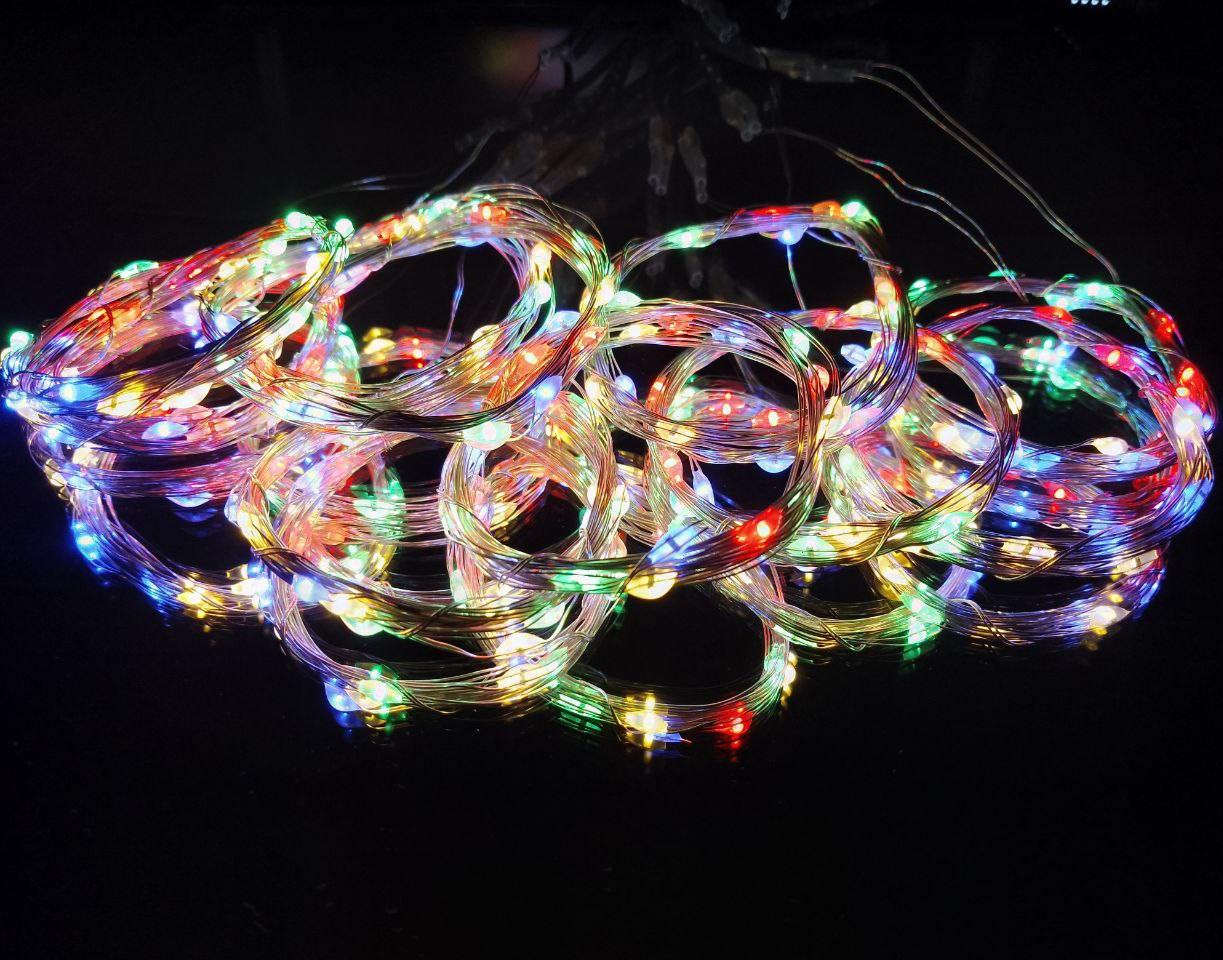 Гирлянда штора светодиодные капли от USB 8 режимов с пультом 3x2 м 200 LED Разноцветный