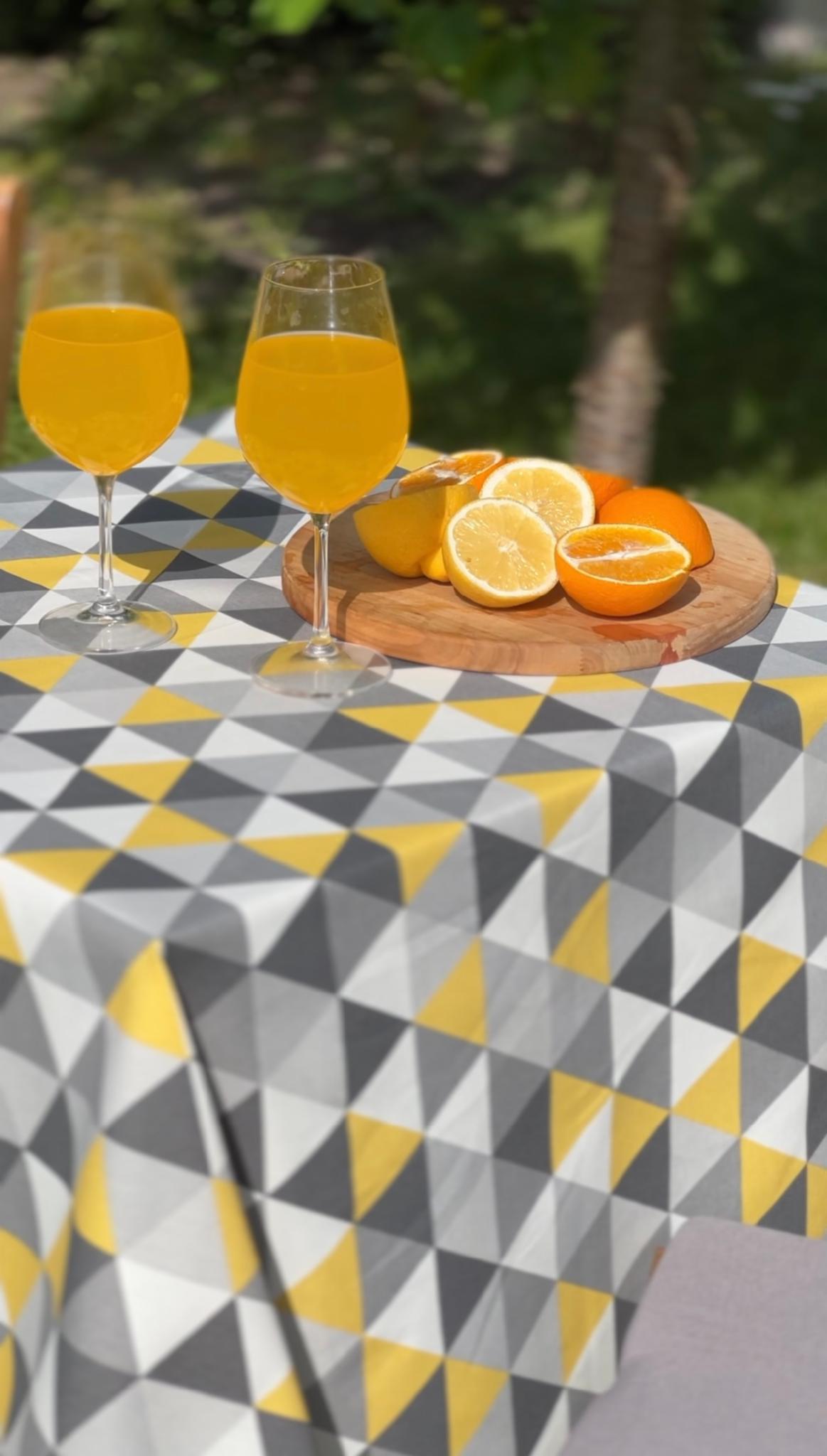 Скатерть водоотталкивающая Треугольный принт 180x100 см (822-13)