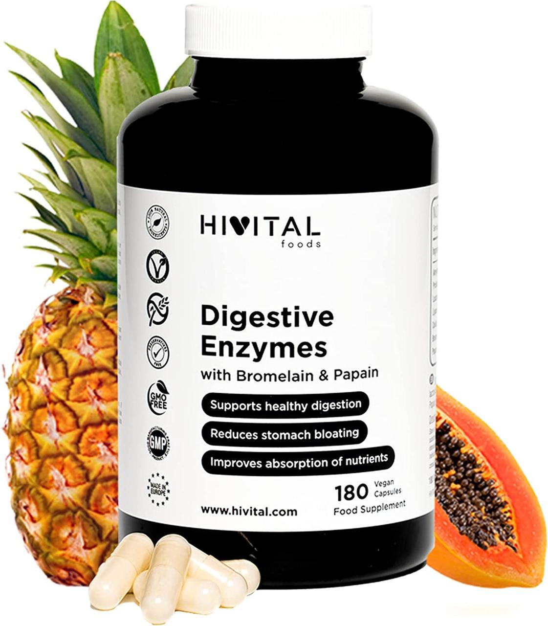 Витамины для печени Hivital Foods Травяные ферменты 180 капс. (50093HEnzimas180)
