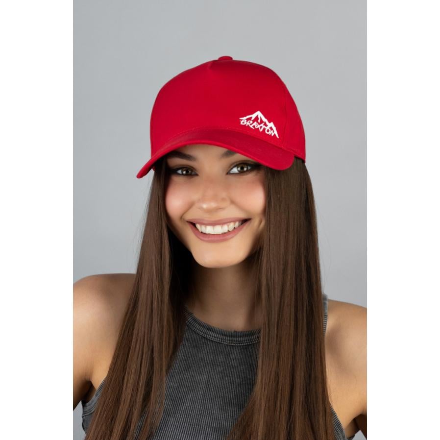 Бейсболка Braxton 1542 жіноча коттонова з накаткою на регуляторі розміру L р. 57-58 Червоний