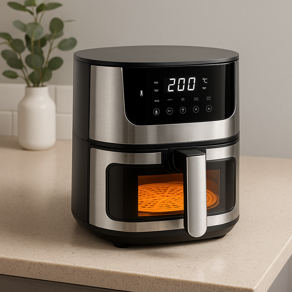 Фритюрниця Rainberg безмасляна з таймером сенсорна 8 л 4200 Вт