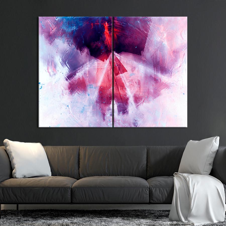 Картина абстракция Яркая абстракция на белом фоне 165x122 см (A945-2)