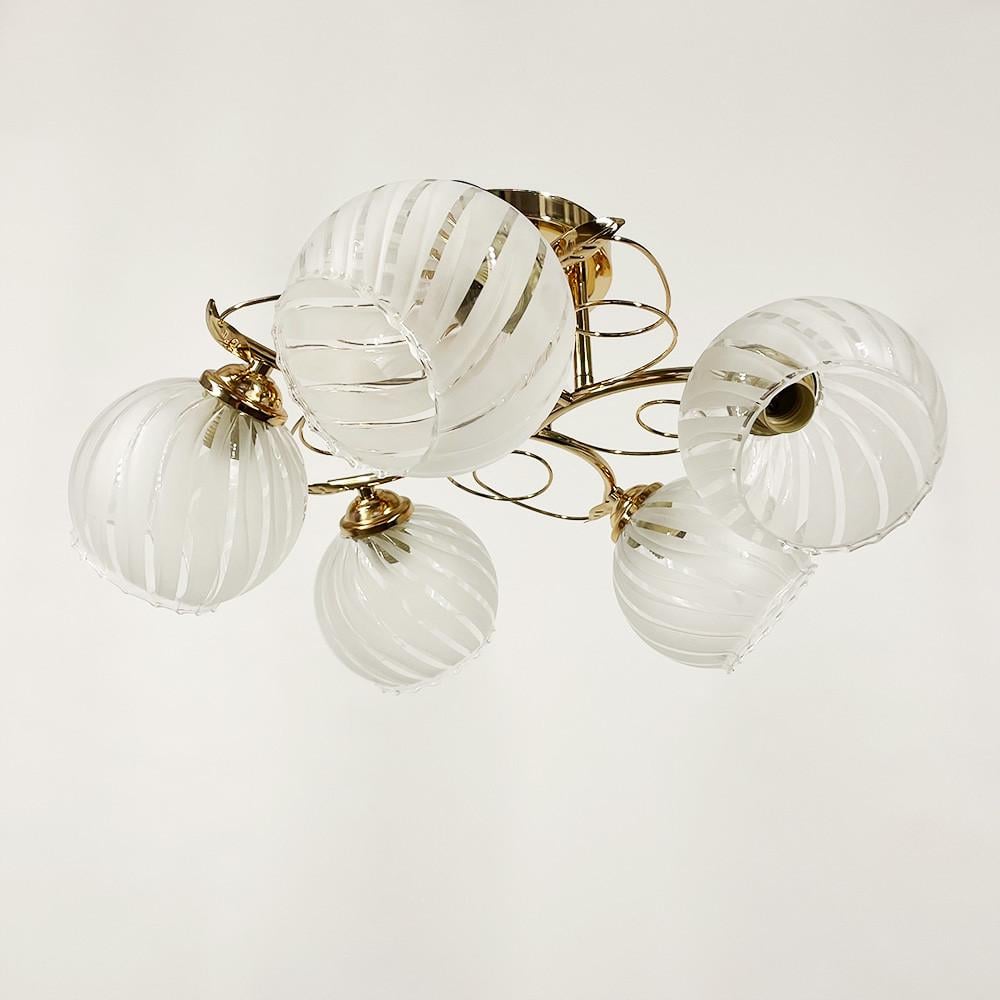 Люстра на 5 круглых плафонов Золотой (6671/5 A GD)