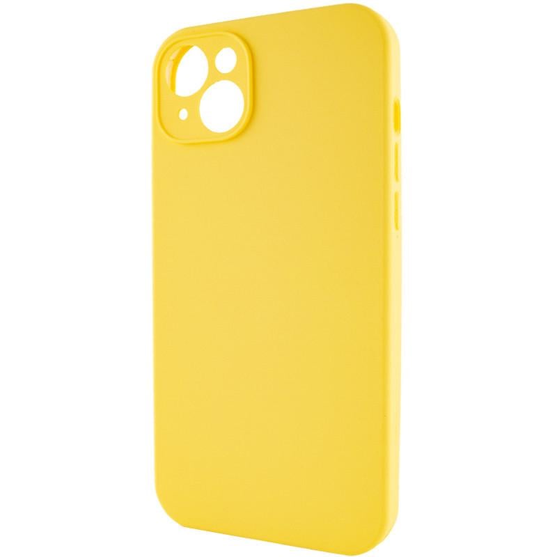 Протиударний чохол Silicone Case Full Camera Protective (AA) NL для Apple iPhone 15 Plus (6.7") Жовтий / Yellow - фото 3