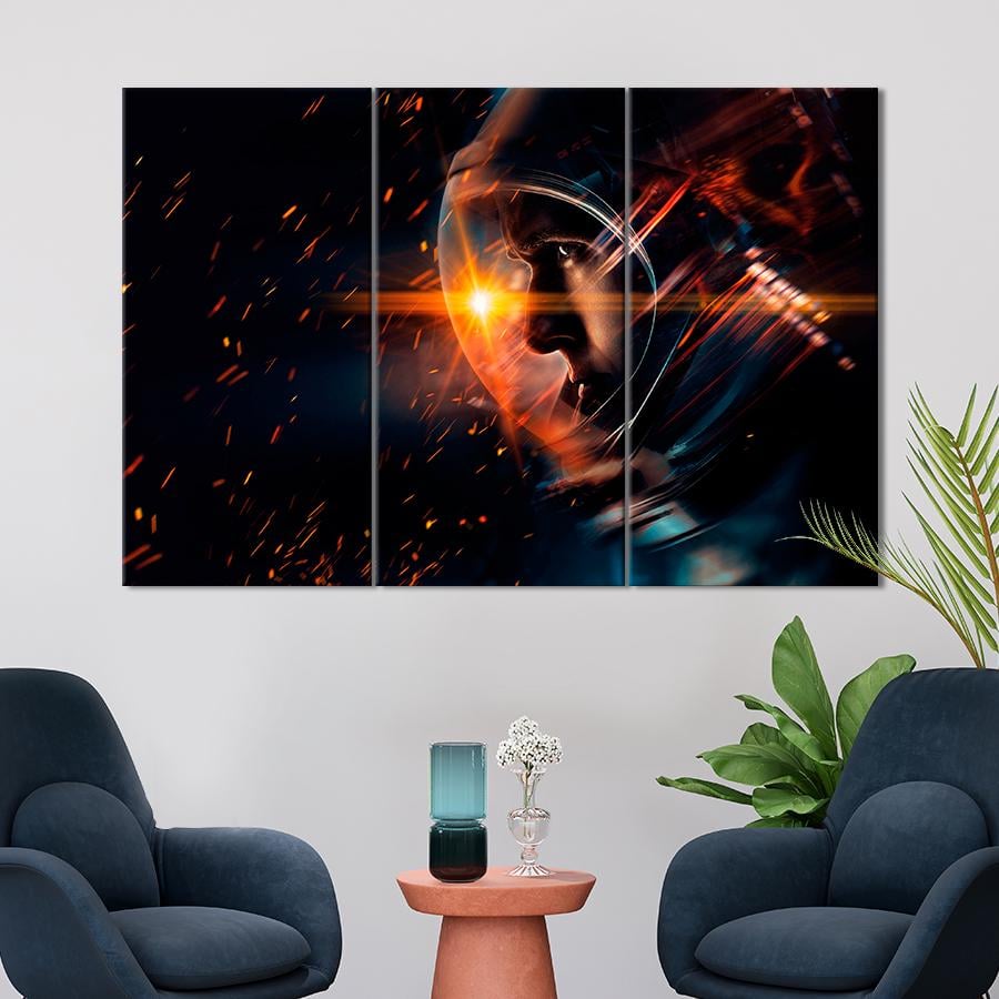 Настенний декор Нил Армстронг Человек на Луне 78x48 см (A54-3)