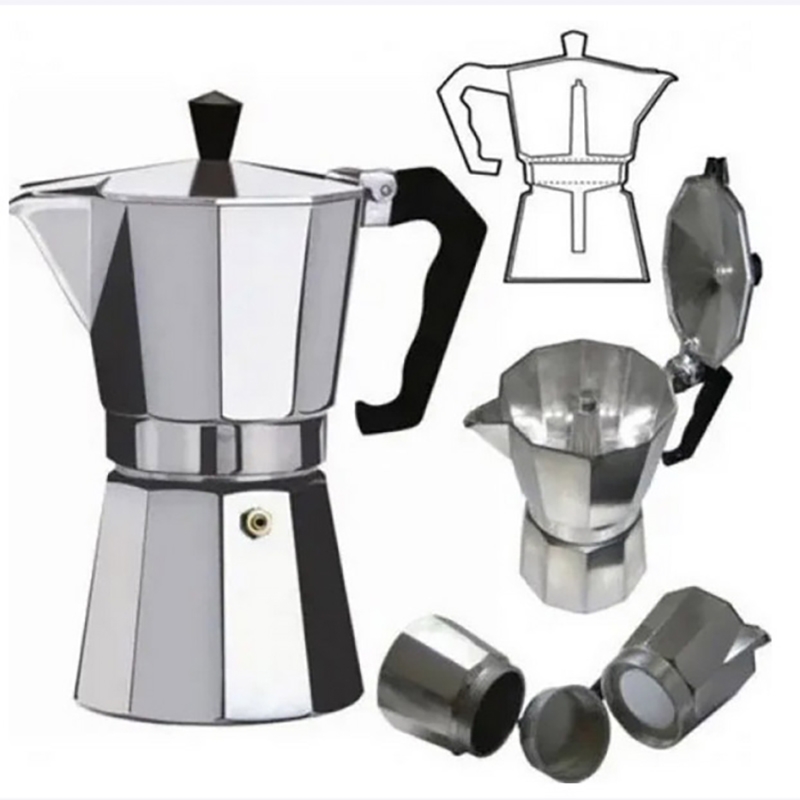 Гейзерна кавоварка Unique UN-1911 алюміній 135 мл (23913132) - фото 5 Гейзерна кавоварка Unique UN-1911 алюміній 135 мл (23913132) - фото 5