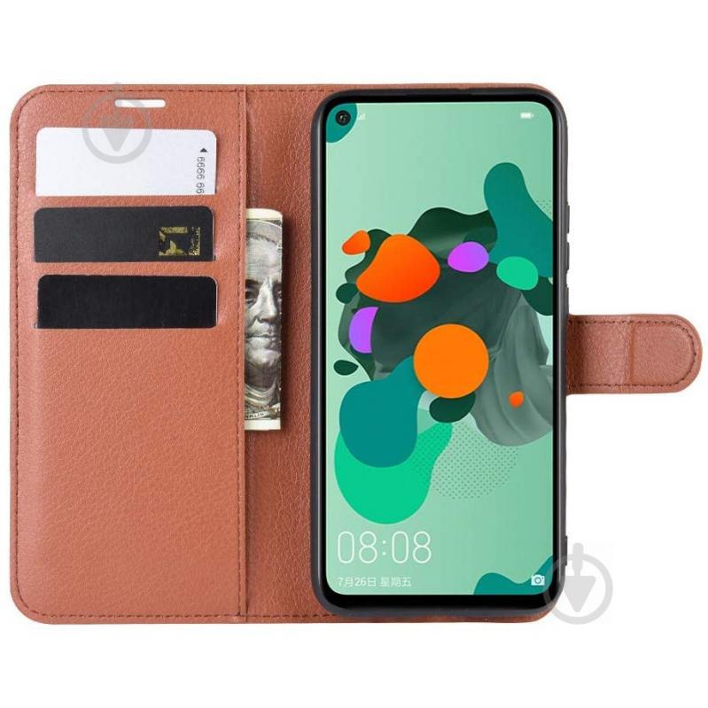 Чехол-книжка Litchie Wallet для Huawei Mate 30 Lite / Nova 5i Pro Brown (hub_tQsV10303) - фото 5